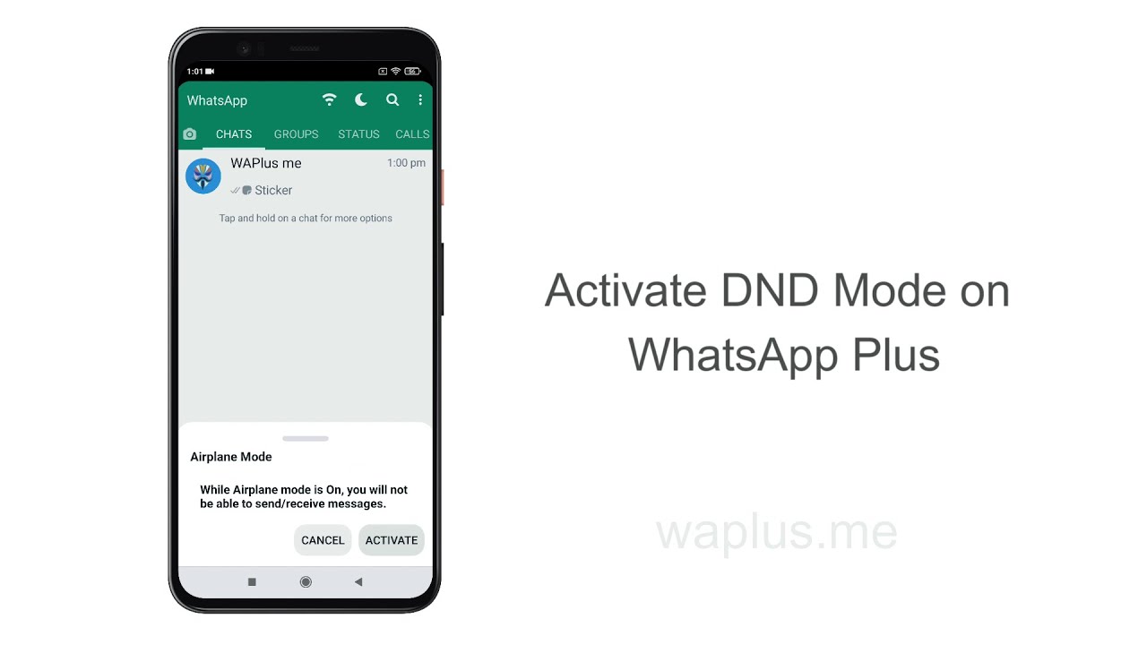 Activate DND Mode on WhatsApp Plus