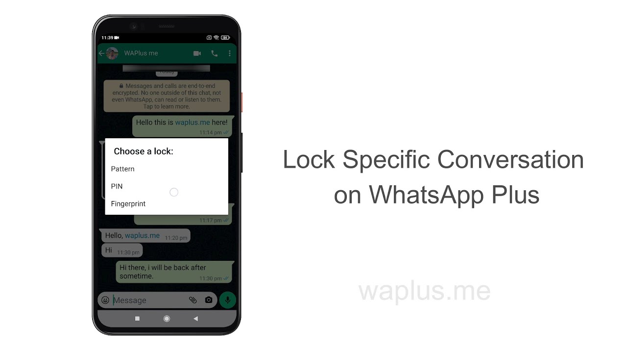 Lock Specific Conversation on WhatsApp Plus