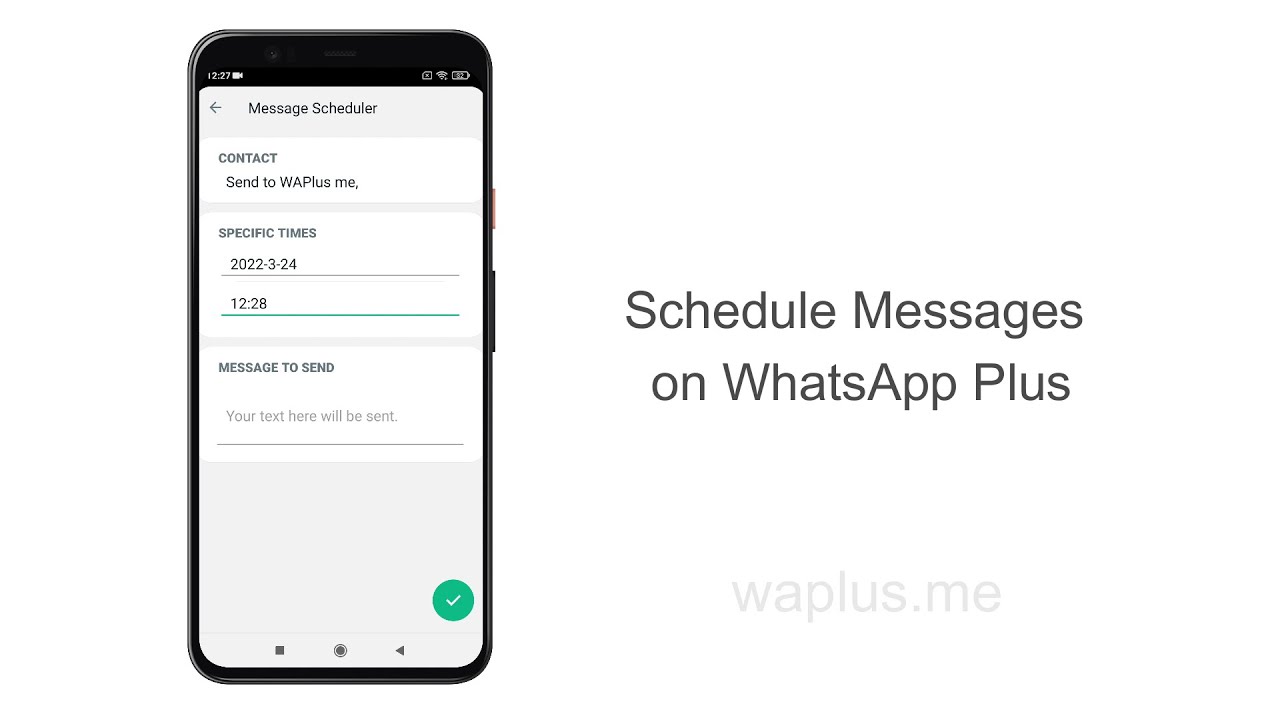 Schedule Messages on WhatsApp Plus