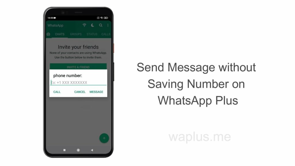 WhatsApp Plus-da Nömrə Saxlamadan Mesaj Göndərin