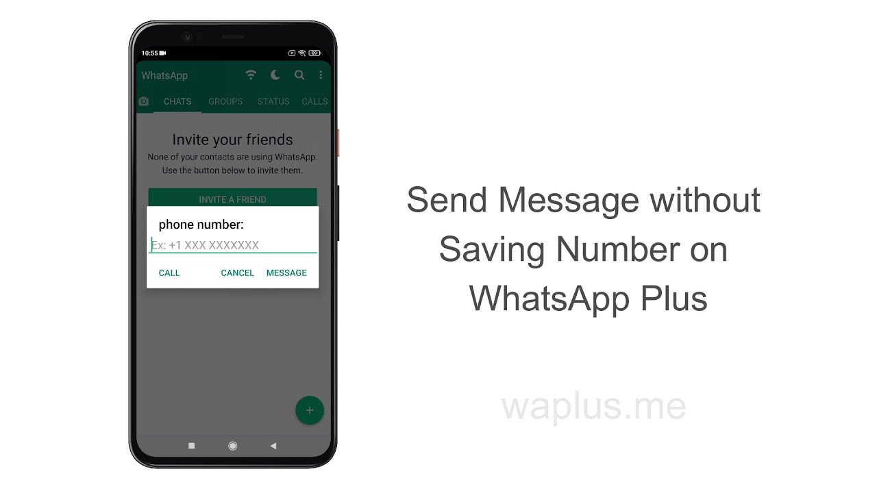 Send Message without Saving Number on WhatsApp Plus