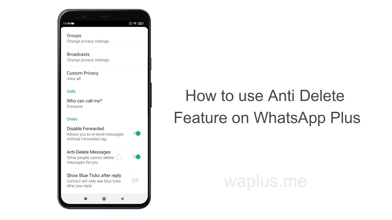 Use Anti Delete Feature on WhatsApp Plus